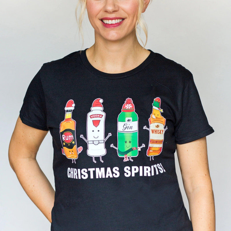 'Christmas Spirits' Ladies Christmas T-Shirt