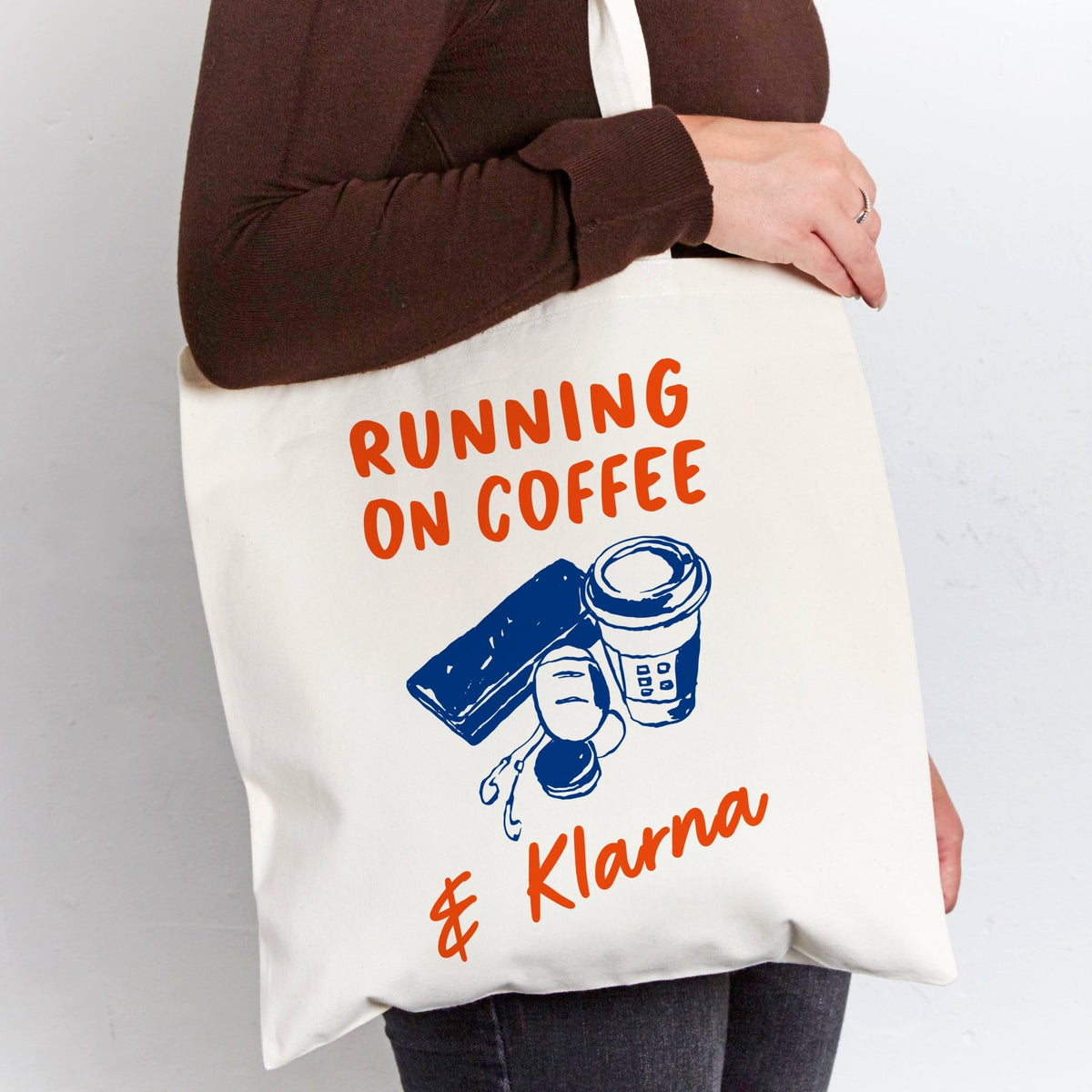 'Running On Coffee & Klarna' Funny Tote Bag - Of Life & Lemons®