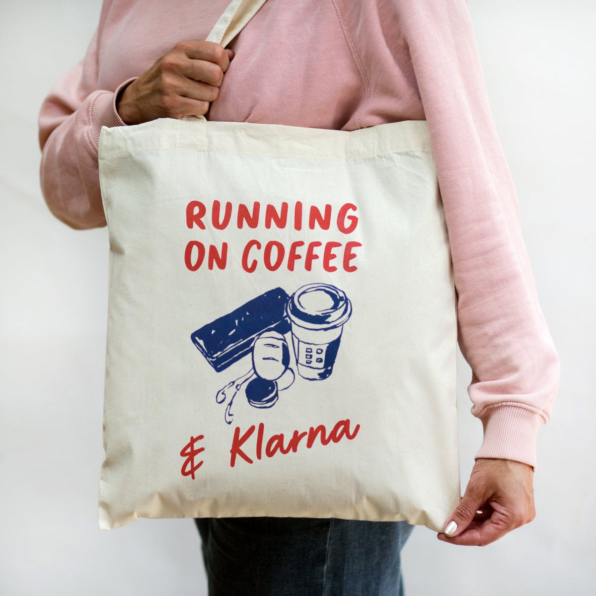 'Running On Coffee & Klarna' Funny Tote Bag - Of Life & Lemons®