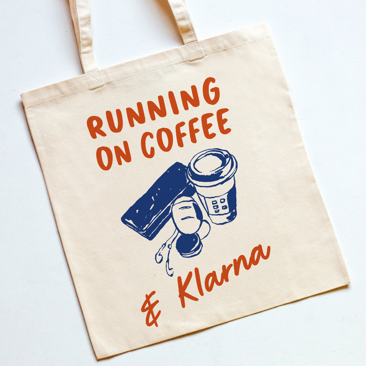 'Running On Coffee & Klarna' Funny Tote Bag - Of Life & Lemons®