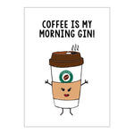 funny coffee postcard