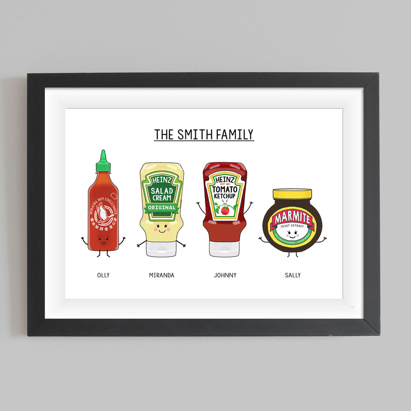 Personalised Family Condiments Print - Of Life & Lemons®