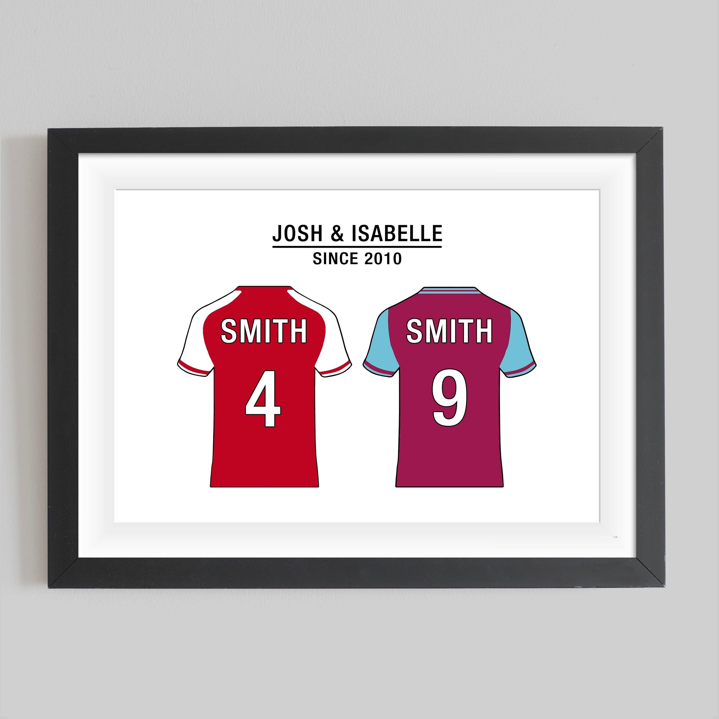 Personalised football jersey on sale