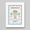 Personalised Cross-Stitch Family Print - Of Life & Lemons®