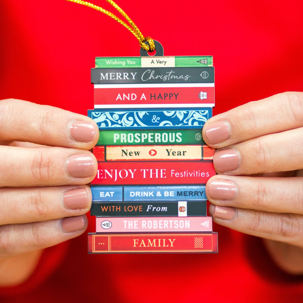 Personalised Books Christmas Tree Decoration - Of Life & Lemons®