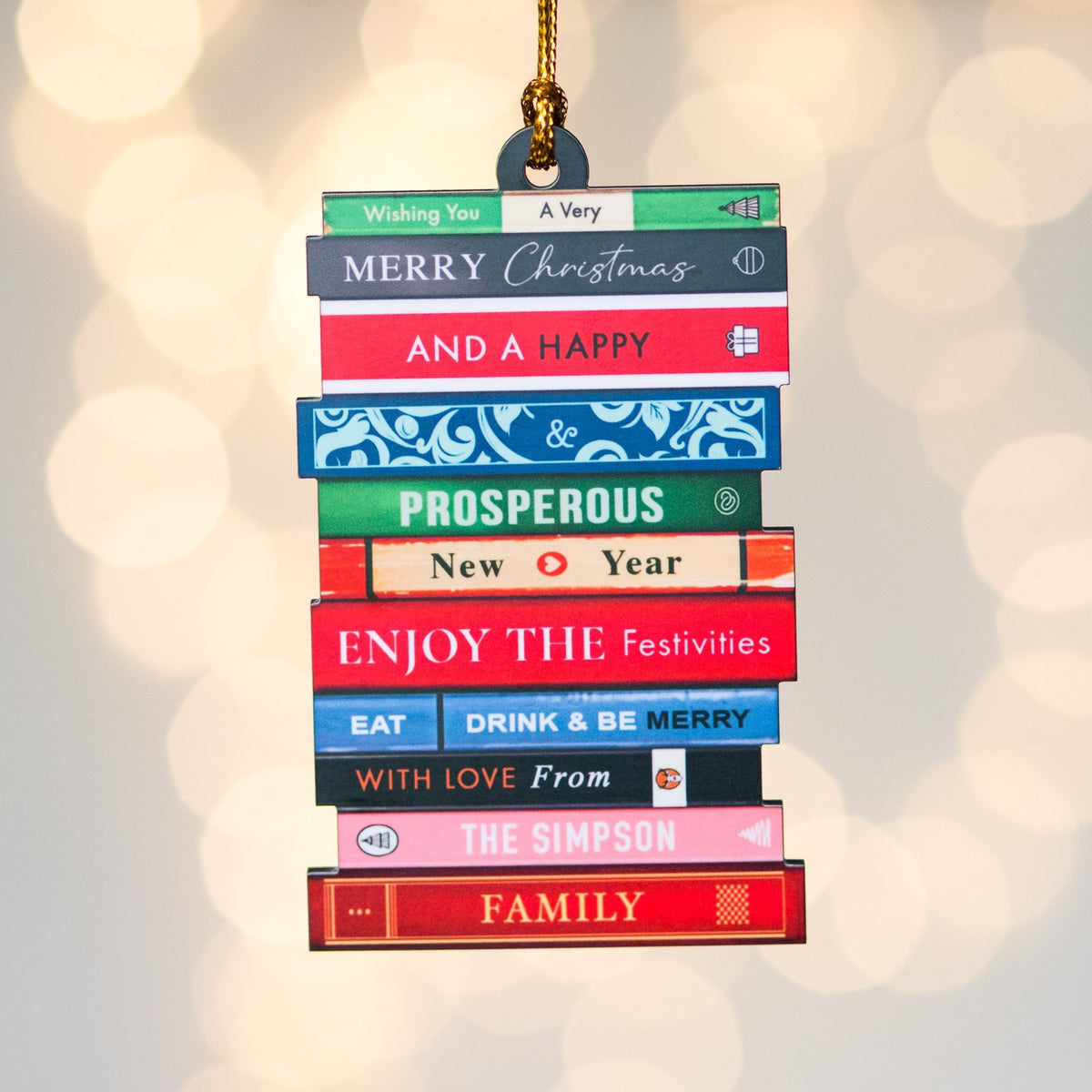 Personalised Books Christmas Tree Decoration - Of Life & Lemons®