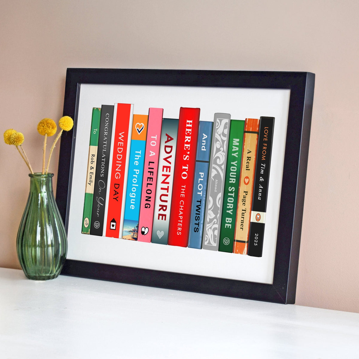 Personalised Books Wedding Print - Of Life & Lemons®