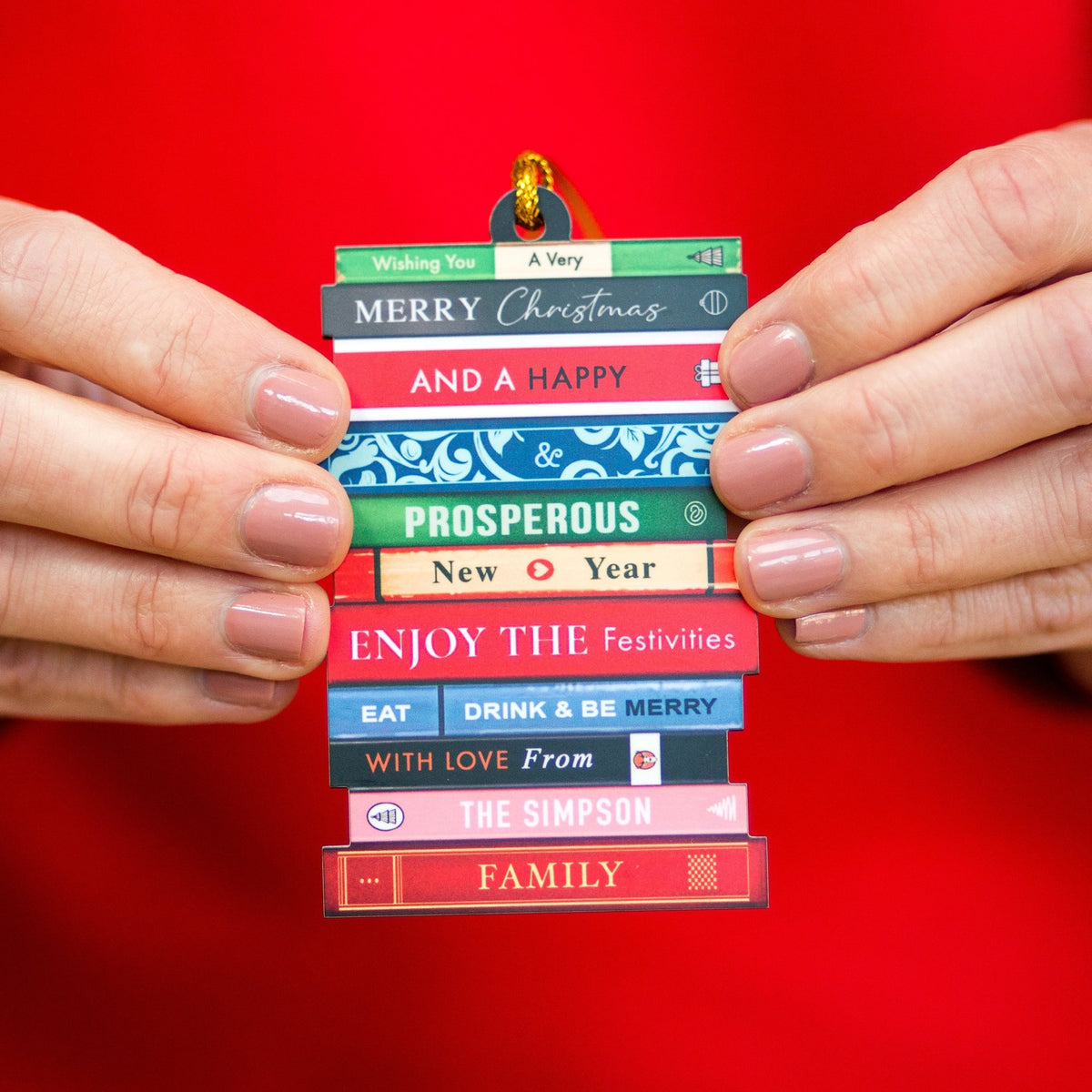Personalised Books Christmas Tree Decoration - Of Life & Lemons®