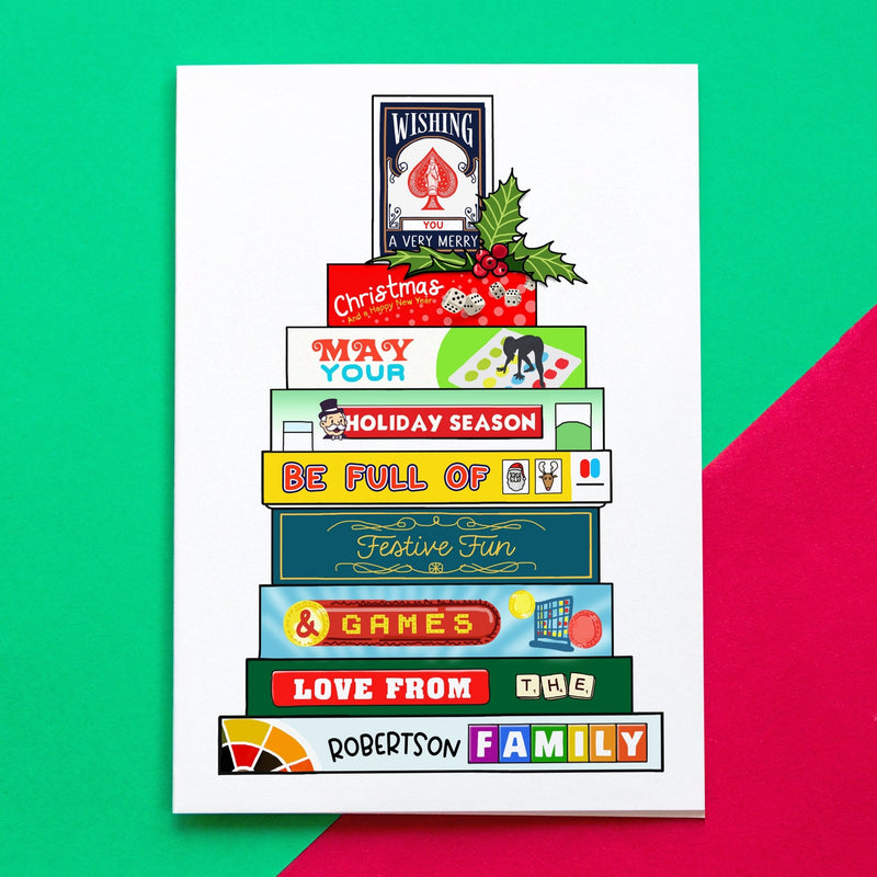 Personalised Board Games Christmas Card - Of Life & Lemons®