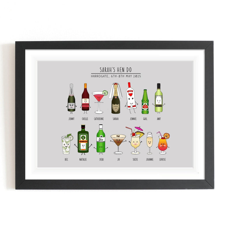 Personalised Hen Party Print - Of Life & Lemons®