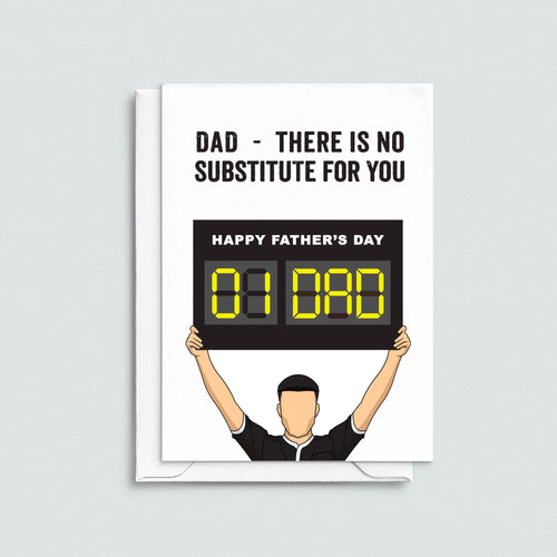 'No Substitute' Football Father's Day Card