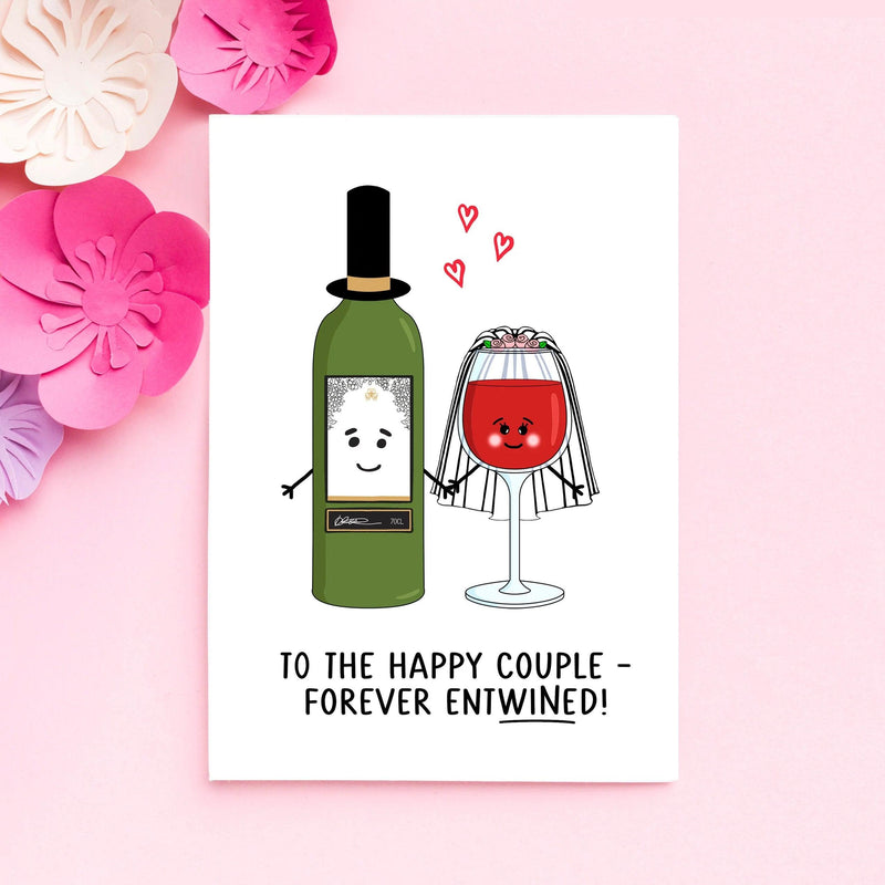 Funny Wine Wedding Card