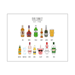 Personalised Friends as Drinks Print