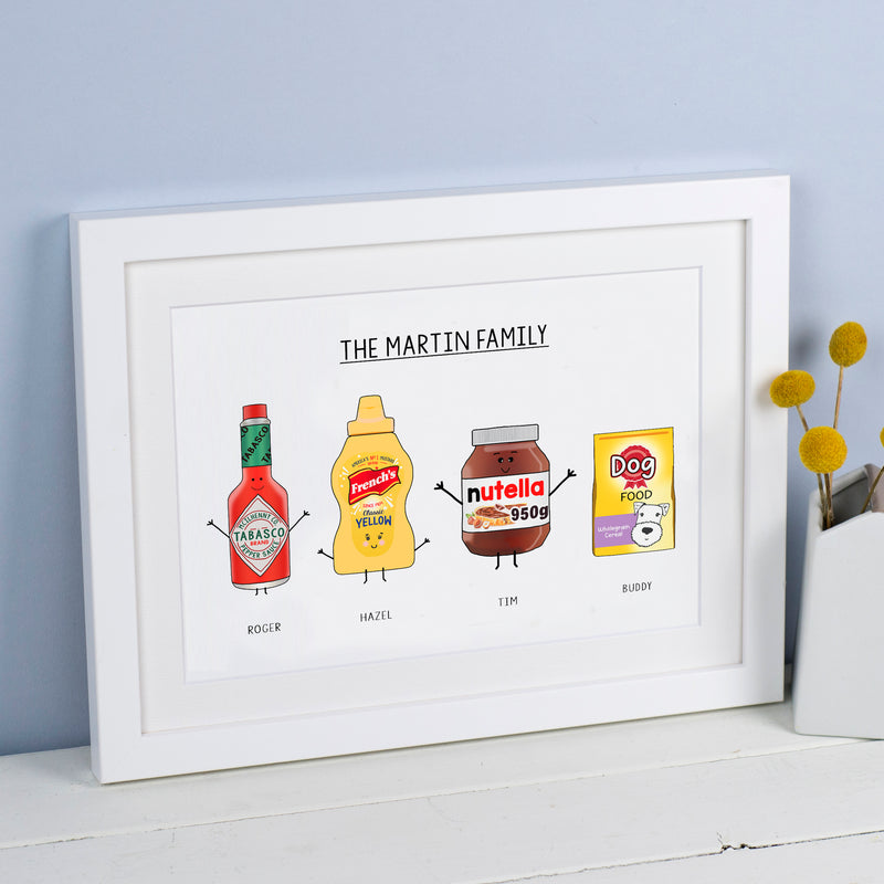 Personalised Family Condiments Print