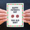 Dart Board Father's Day Card and Cufflinks