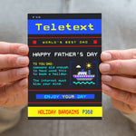 Funny Teletext Father's Day Card
