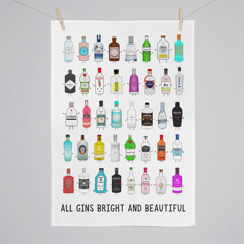 'All Gins Bright & Beautiful' Tea Towel - Of Life & Lemons®