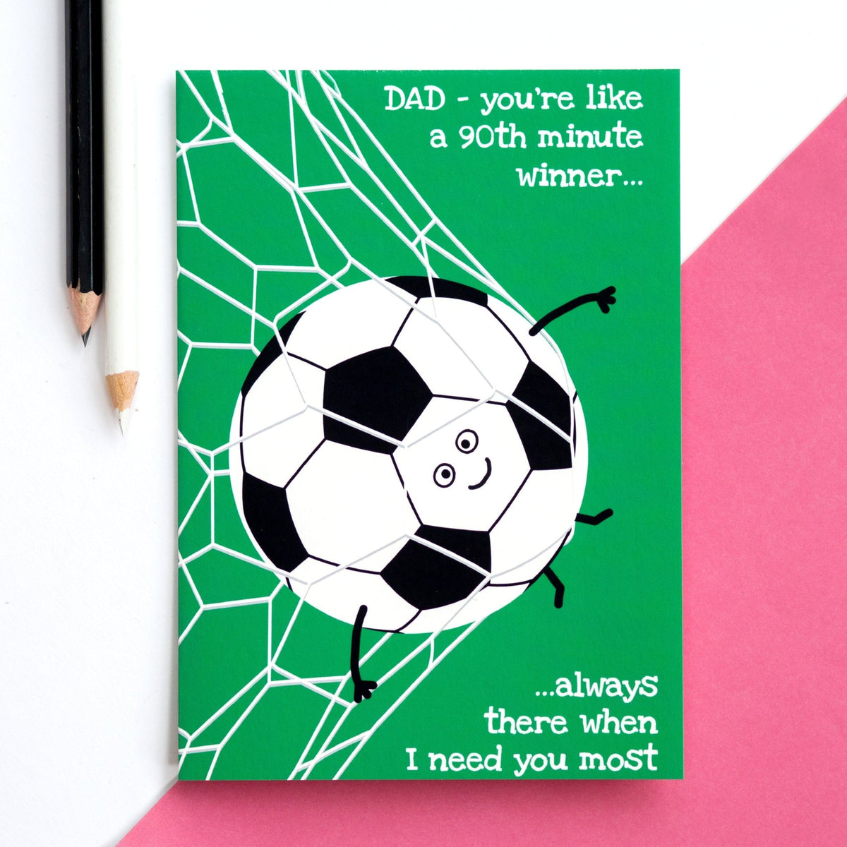 football themed card for Dad for either Father's Day or his birthday. Blank inside