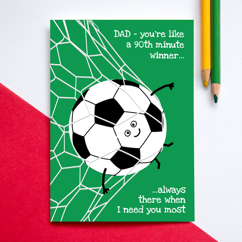 football themed card for Dad for either Father's Day or his birthday. Blank inside