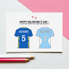Personalised Football Team Valentine's Card