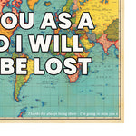 Personalised World Map Friendship Print