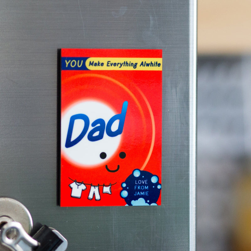 a funny personalised fridge magnet for dads