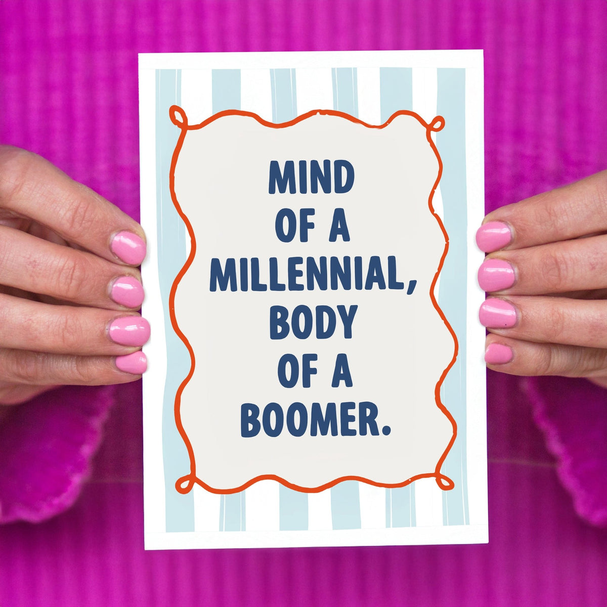 Funny Birthday Card 'Mind of a Millennial, Body of a Boomer' - Of Life & Lemons®