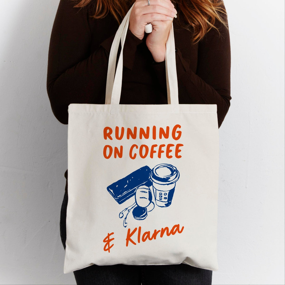'Running On Coffee & Klarna' Funny Tote Bag - Of Life & Lemons®