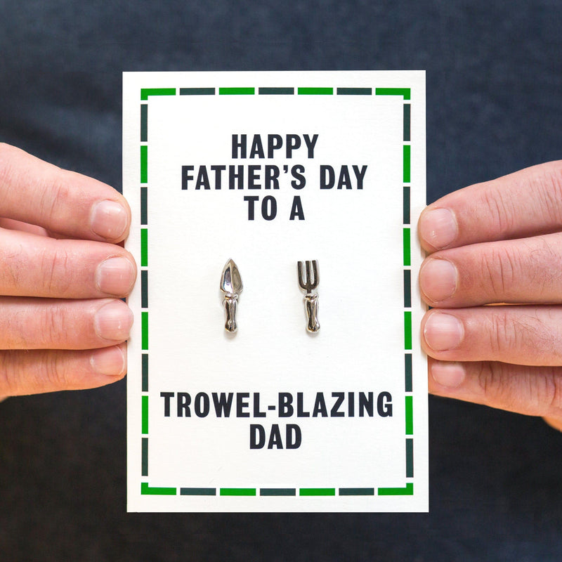 Funny Gardening Father's Day Card and Cufflinks