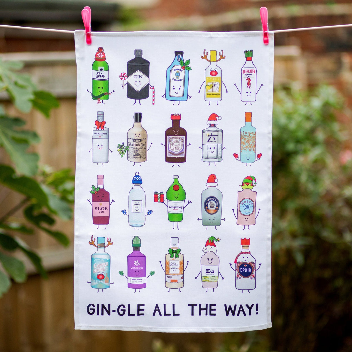 Funny Gin Christmas Tea Towel - Of Life & Lemons®
