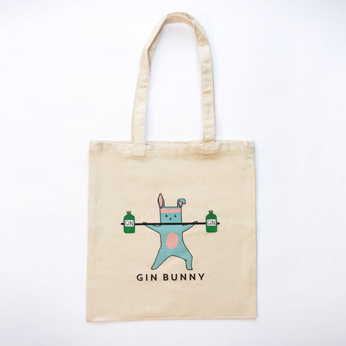'Gin Bunny' Funny Shopping Bag