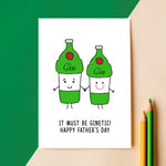 'Ginetic' Funny Gin Father's Day Card