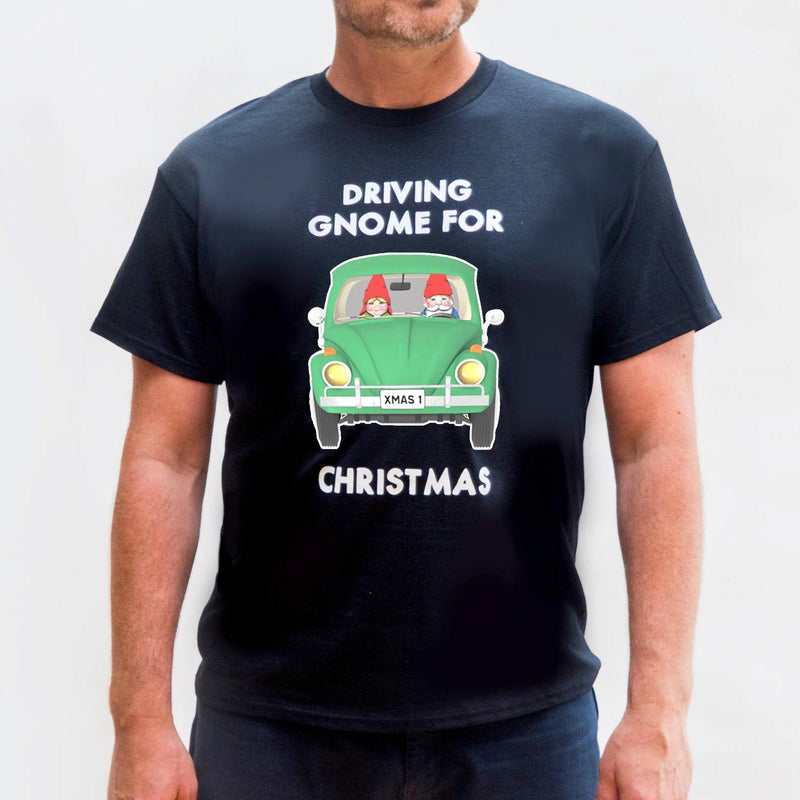Mens 'Driving Gnome For Christmas' T-Shirt