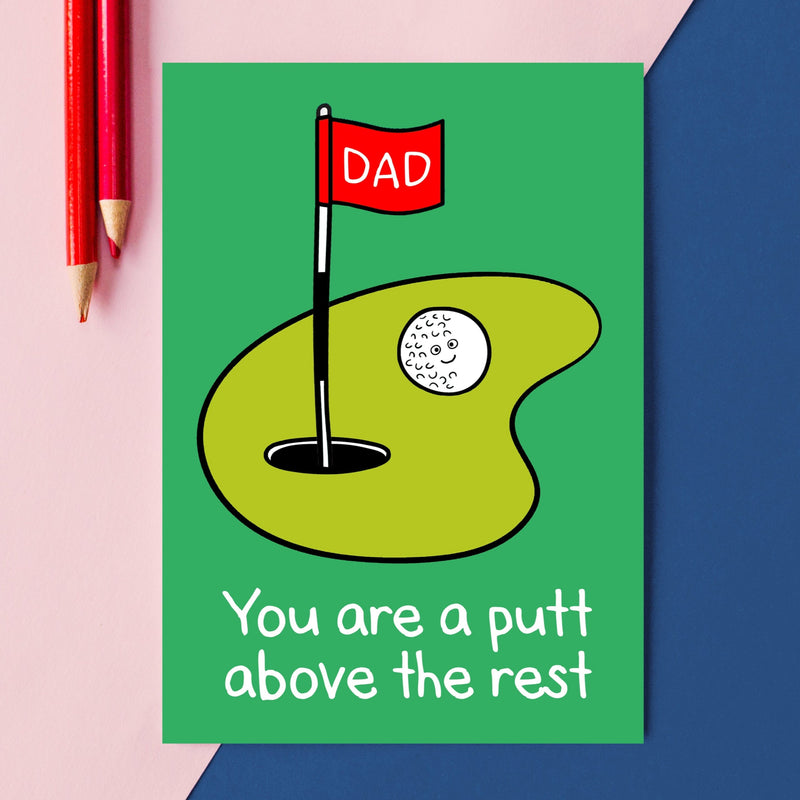 a golf card for dad on father's day or dads birthday by of life and lemons