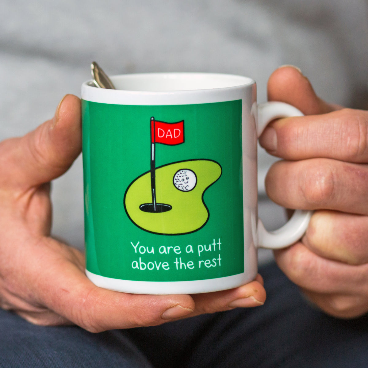 a golf themed mug for dads