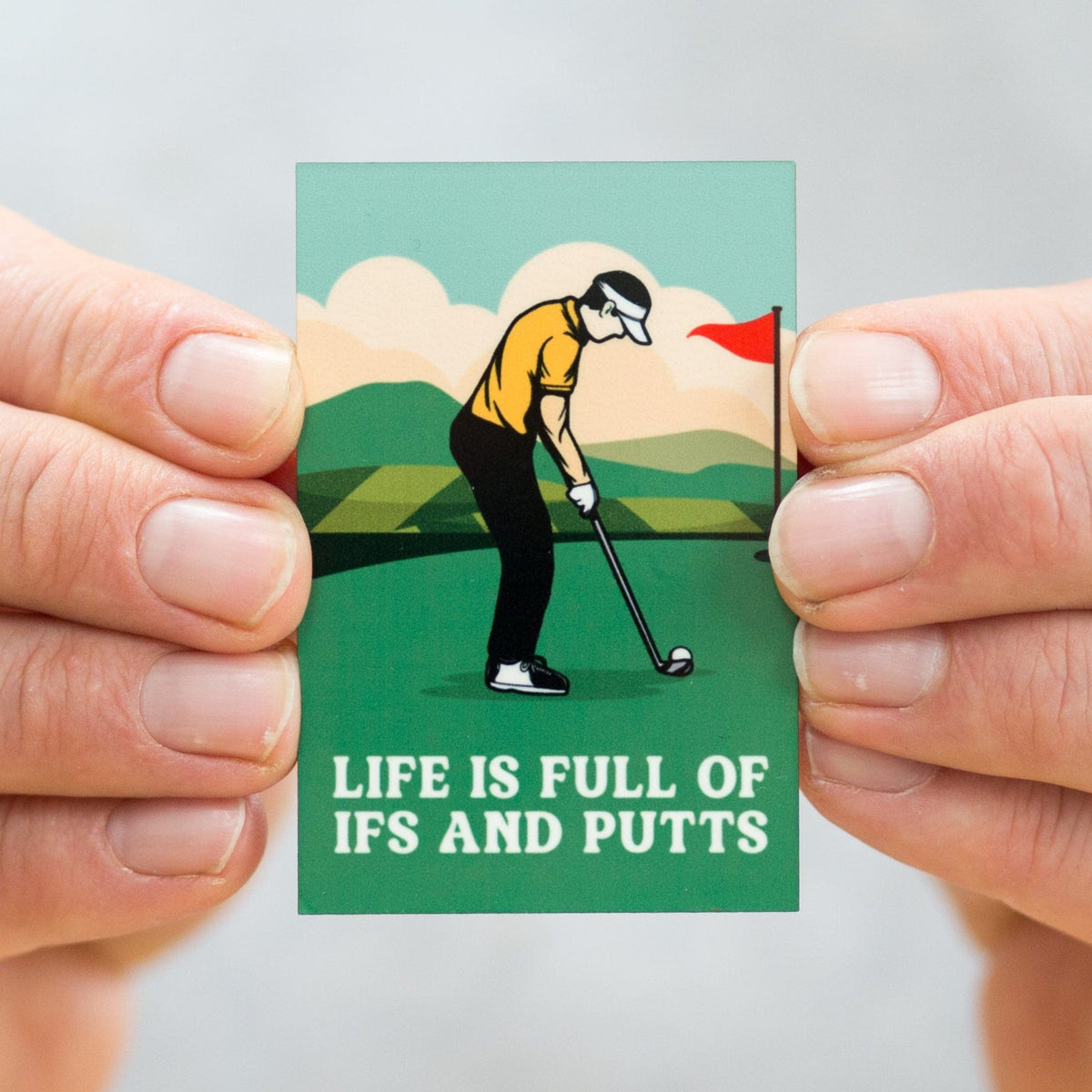 a funny golf pun magnet for golfers