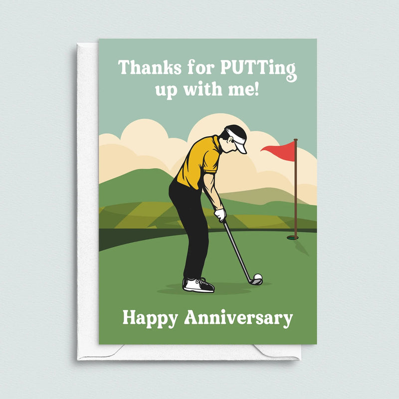 Funny Golf Anniversary Card