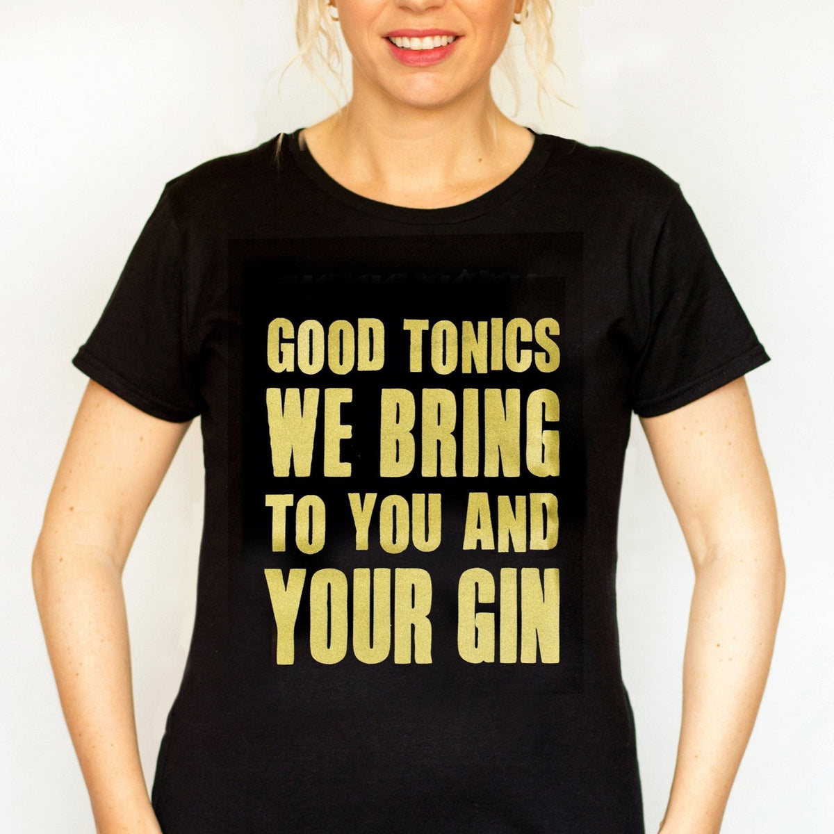 'Good Tonics We Bring' Ladies Gin Christmas T-Shirt - Of Life & Lemons®