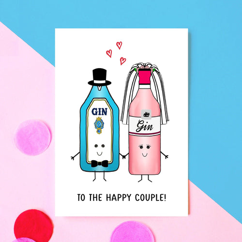 Funny Gin Wedding Card - Of Life & Lemons®