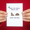 christmas card with cufflinks attached