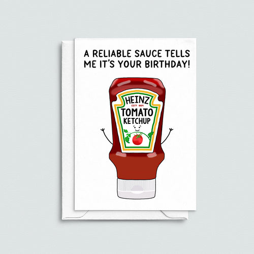 Funny Ketchup Birthday Card