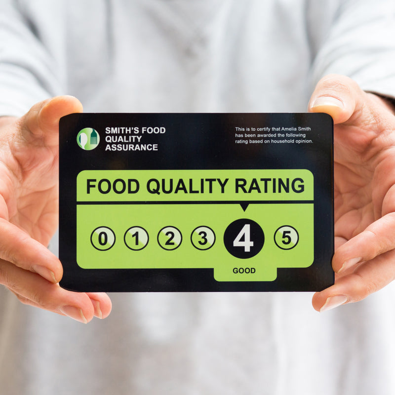 Personalised Food Rating Kitchen Wall Sign