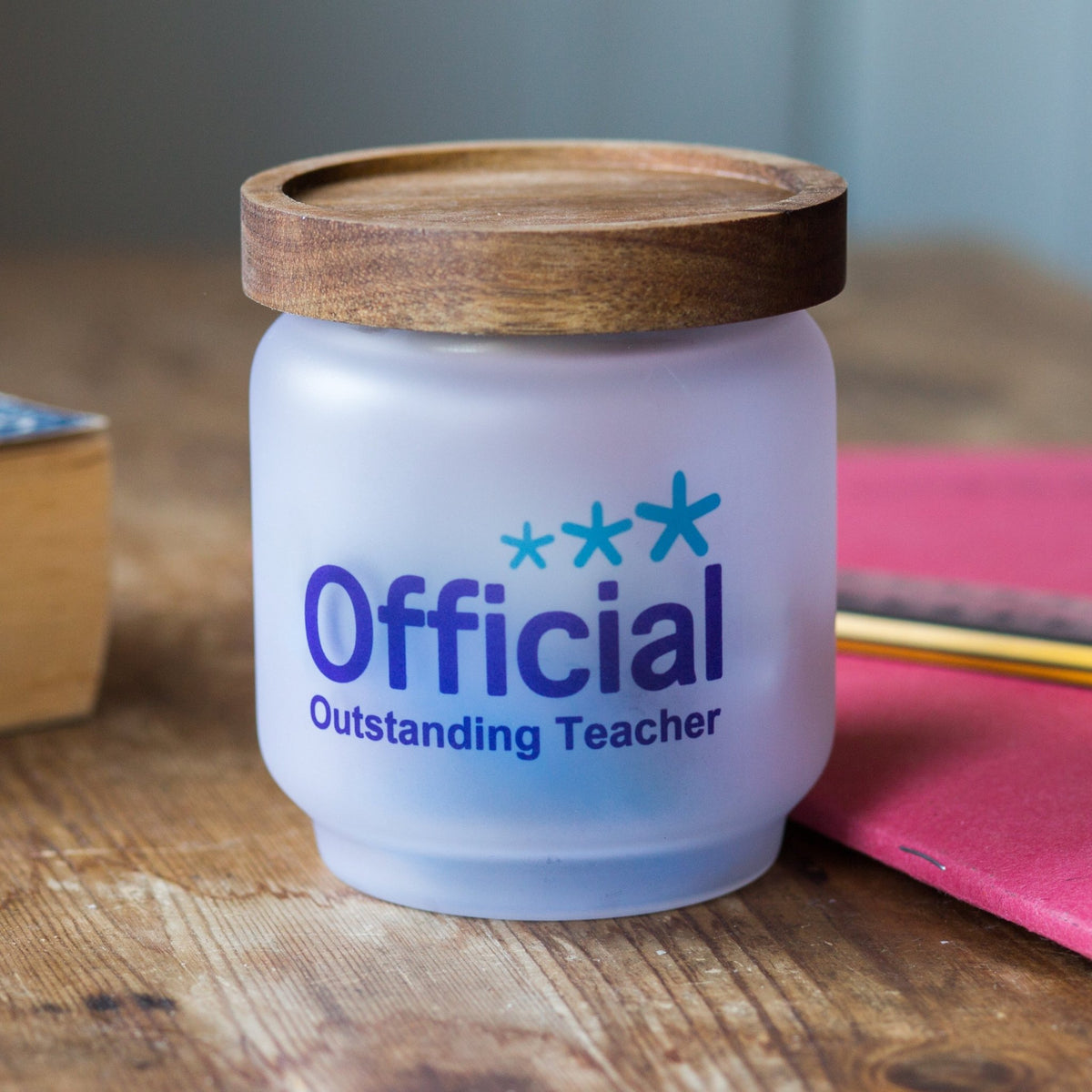 funny lidded storage pot gift for teacher
