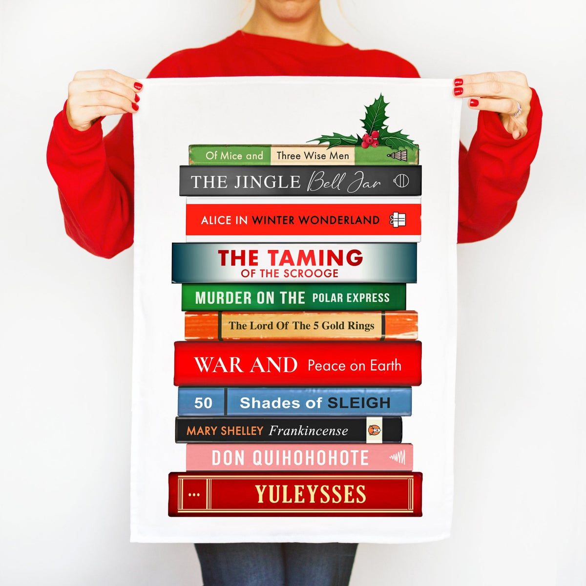 Funny Literary Christmas tea towel - Of Life & Lemons®