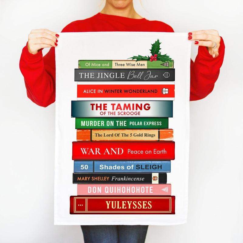 Funny Literary Christmas tea towel - Of Life & Lemons®