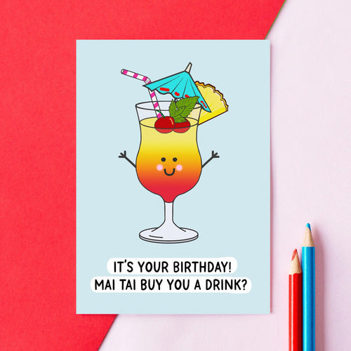 Funny Cocktail Birthday Card - Of Life & Lemons®