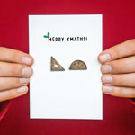 'Merry XMaths' Christmas Card and Cufflinks