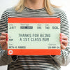 Personalised Train Ticket Chopping Board For Mum - Of Life & Lemons®