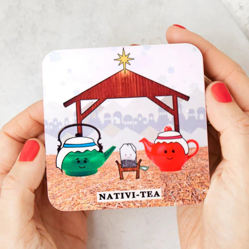 Funny Christmas Tea Coaster