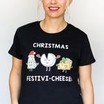 Funny Cheese Ladies Christmas T-Shirt